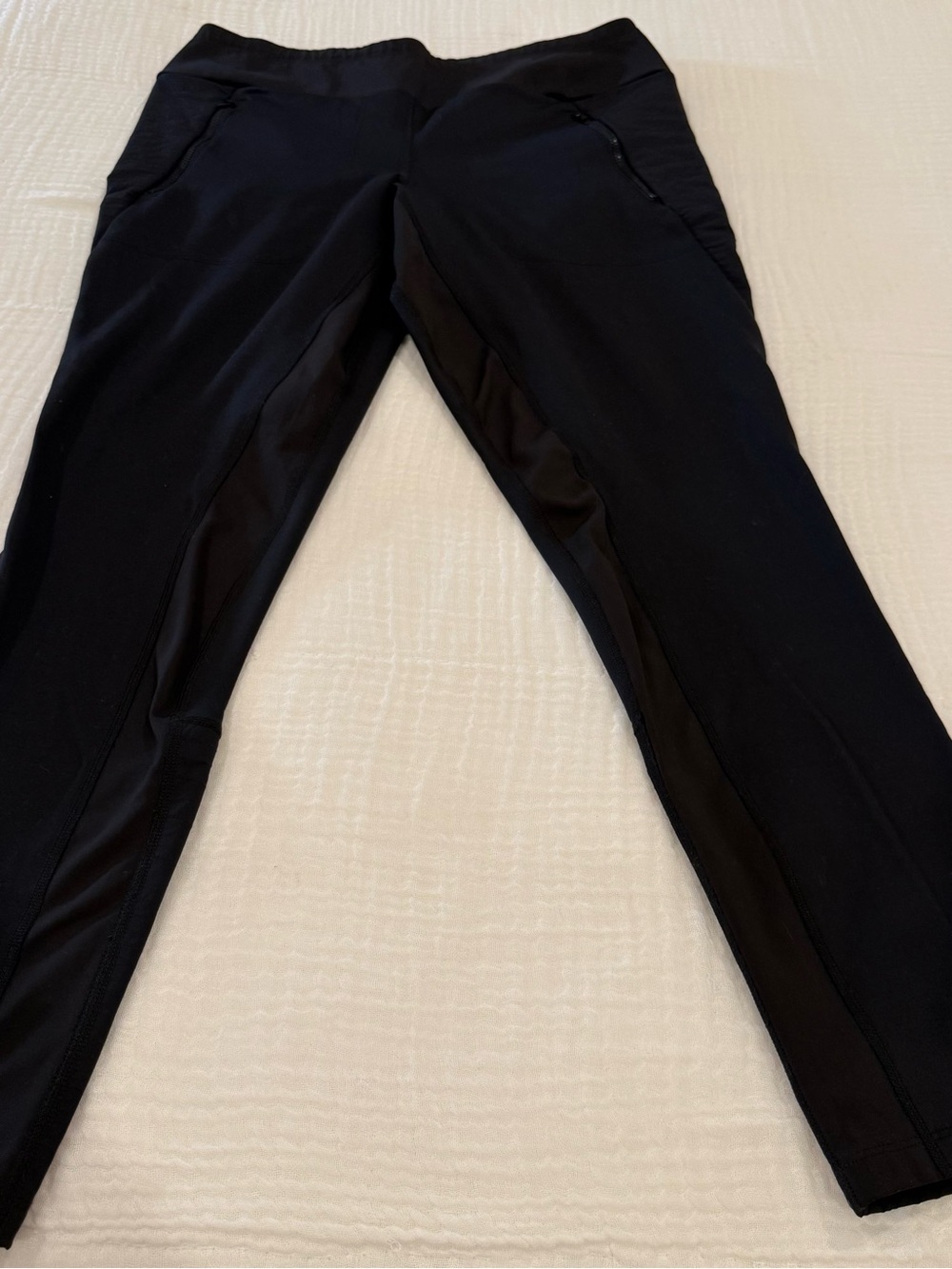 Athleta Peak Hybrid Fleece Tight Black Cold Weather Winter Leggings Size Large